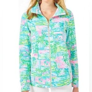 Lilly Pulitzer Honda Classic Print Leona Full Zip Jacket Size XS